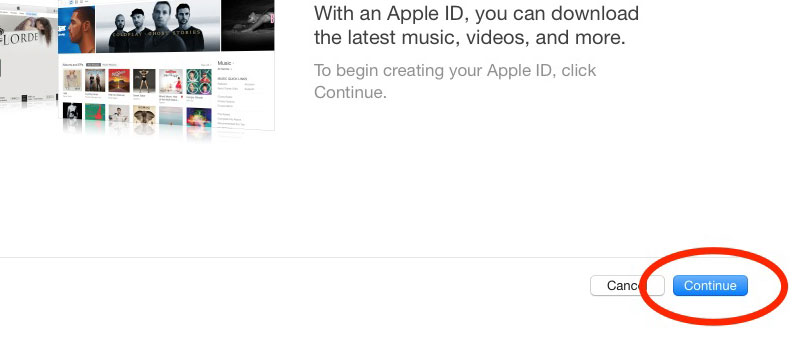 Apple ID Continue