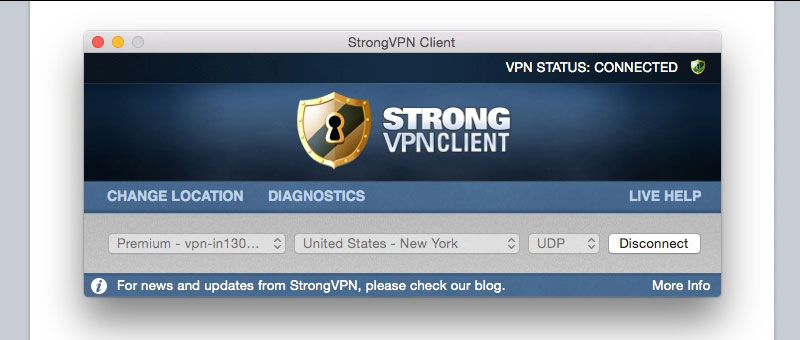 VPN Server Connected: US New York