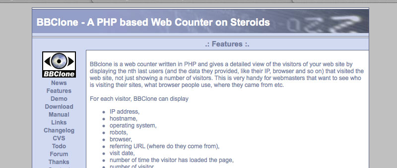 BBClone PHP Web Counter Analytics