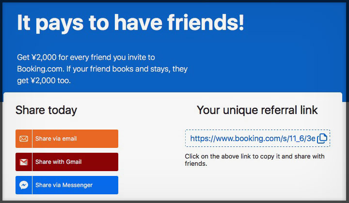 Booking.com Unique Referral Link