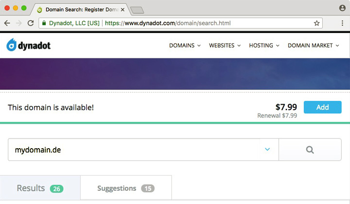 Dynadot Domain is Available
