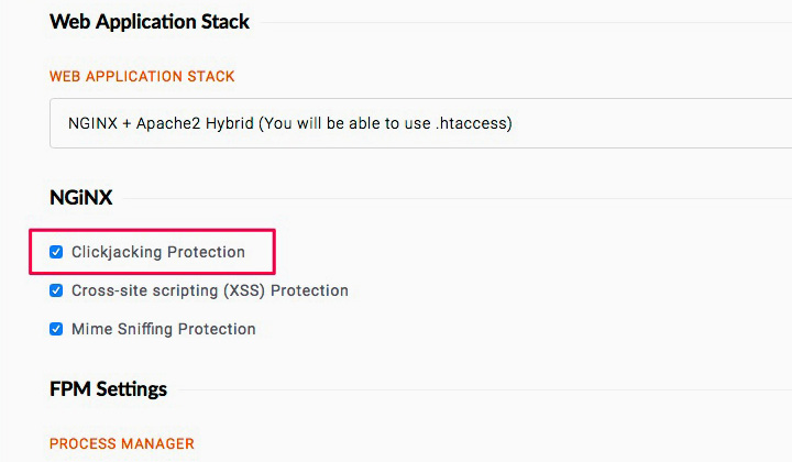 RunCloud Clickjacking Protection