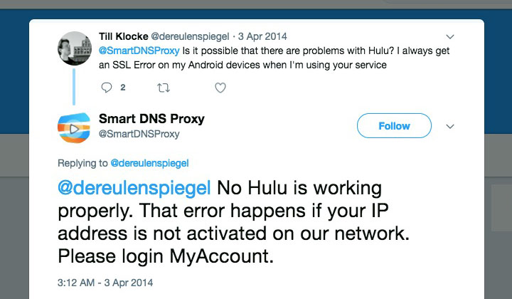 Smart DNS Proxy Hulu US Video Streaming