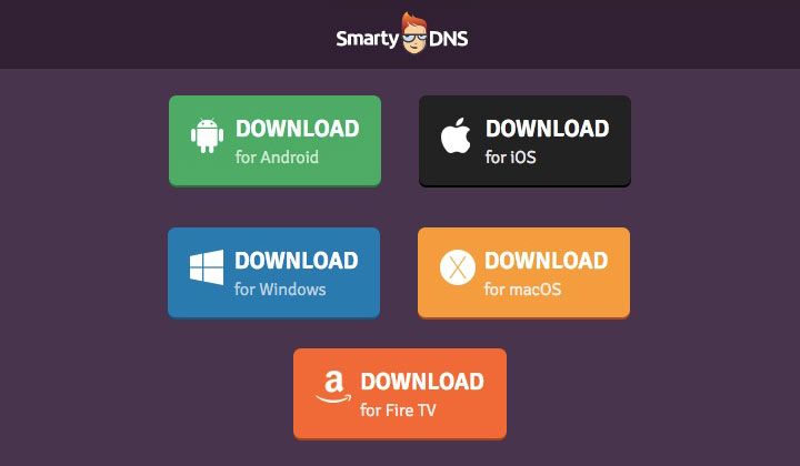 SmartyDNS Download Android iOS Windows macOS Fire TV
