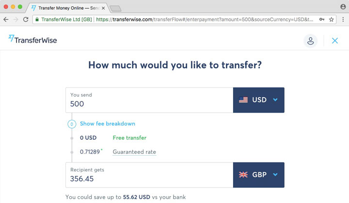 TransferWise How Much Transfer