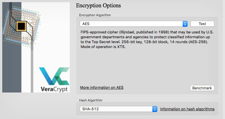 VeraCrypt Encryption Options