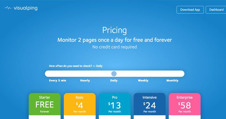 VisualPing Pricing