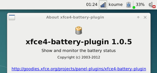 Xfce4 Battery Status Asus X205TA