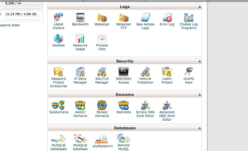 cPanel Process View