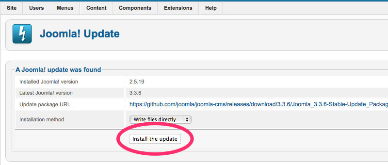 Joomal 3 Upgrade