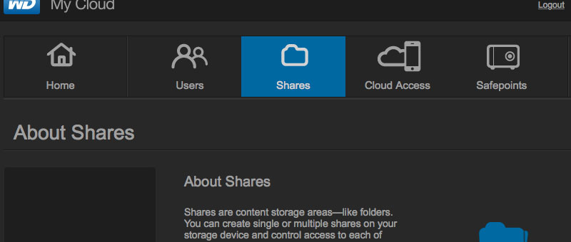 WD My Cloud Shares
